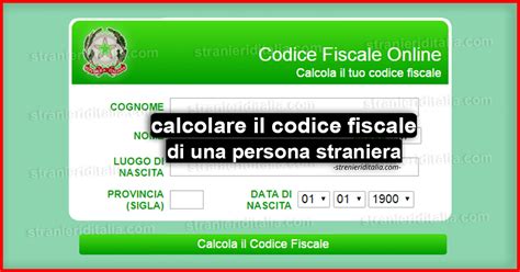 Codice Fiscale Straniero Inverso Come Si Calcola