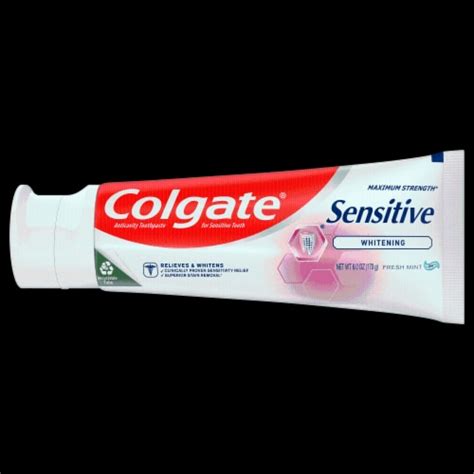 Colgate Sensitive Whitening Toothpaste; Sensitive Teeth Mint; 6 Oz, 1 Count - Kroger