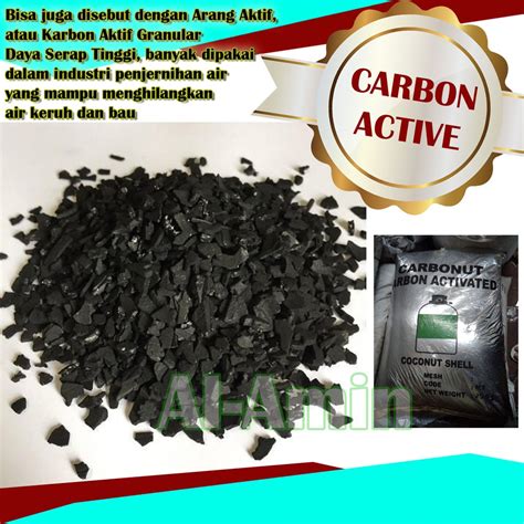 Jual Karbon Aktif Granular Active Carbon Activated Charcoal 1 Kg