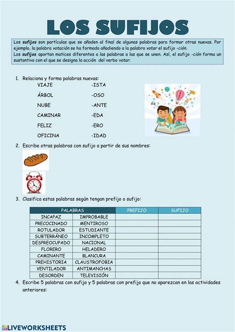 Prefijos Y Sufijos Ejercicios Resueltos