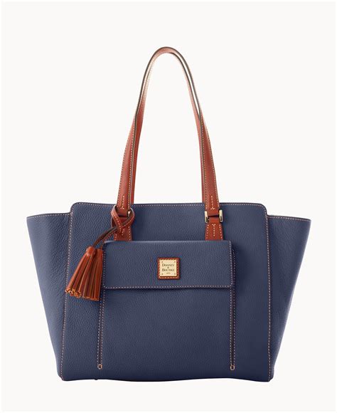 Dooney Bourke Pebble Grain East West Shopper In Blue Lyst