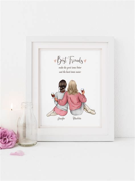 Best Friend Personalized Print Custom Friend Prints Best Etsy Australia