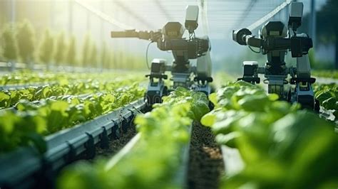 Agriculture Robotic Working In Smart Farm Future Technology With Smart