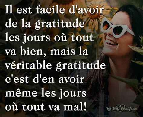 La véritable gratitude Les Mots Positifs