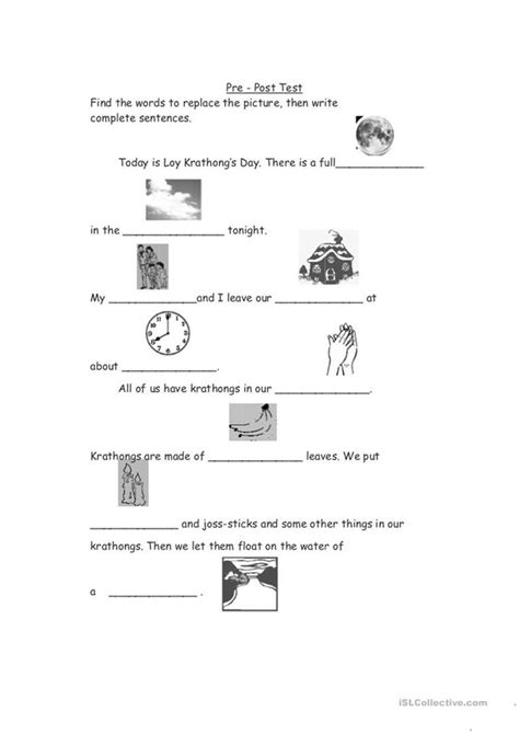 Loy Krathong Thai Festival English Esl Worksheets