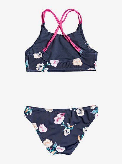 Lets Get Salty Crop Top Bikini Set Roxy