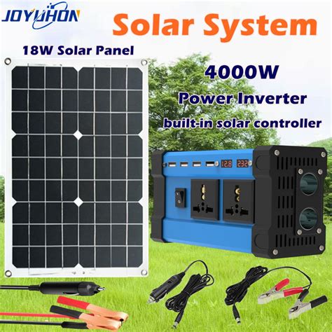 Joyuhon 4000w Solar System Car Inverter Built In Solar Controller 12v To 220v Modified Sine Wave