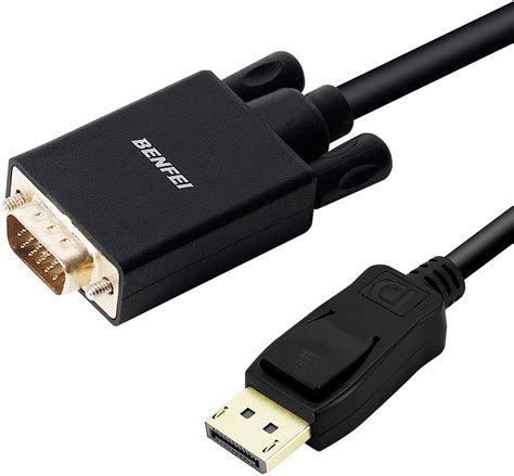 DisplayPort To VGA 1 8M Cable Benfei Display Port To VGA Adapter Male