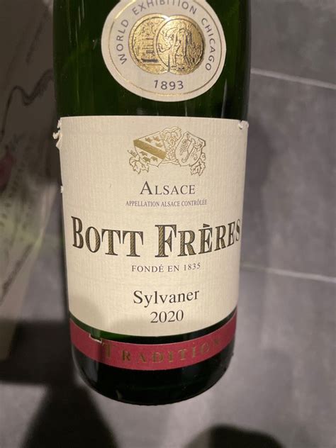 2021 Bott Frères Sylvaner Tradition France Alsace CellarTracker