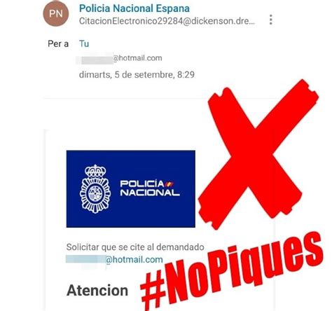 Una campaña de distribución de malware suplanta a la Policía Nacional