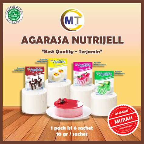 Agar Rasa Nutrijel Pack Agarasa Sachet Rasa Coklat Vanila