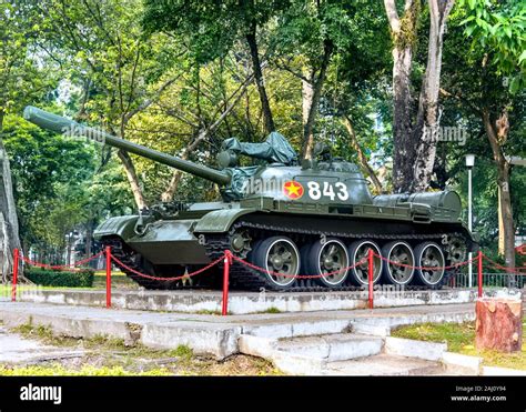 Russian T54 Tank In The Grounds Of Reunification Palace Also Known As