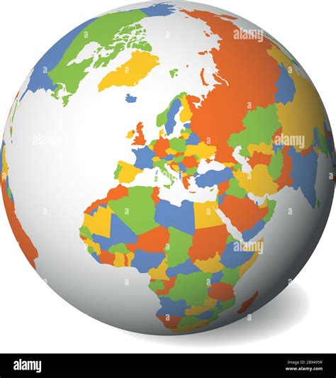 Mapa Pol Tico De Europa En Blanco Globo Terr Queo D Con Mapa De 27972