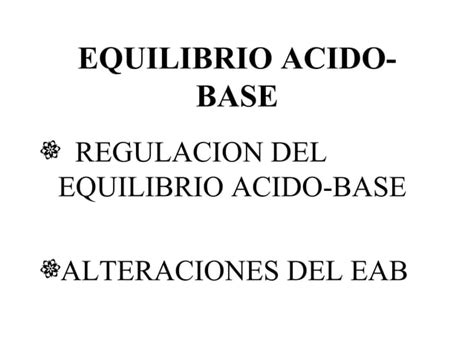 Equilibrio Acido Base Ppt