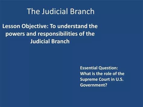 Ppt The Judicial Branch Powerpoint Presentation Free Download Id