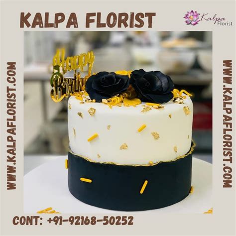 Black Semi Fondant Cake Cake Delivery In India Kalpa Florist