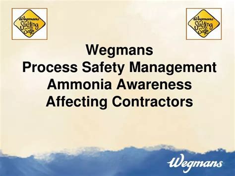 Ppt Wegmans Process Safety Management Ammonia Awareness Affecting