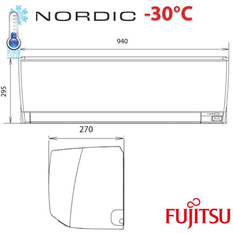 Инверторен климатик Fujitsu ASYG14KHCA AOYG14KHCAN Nordic Варна