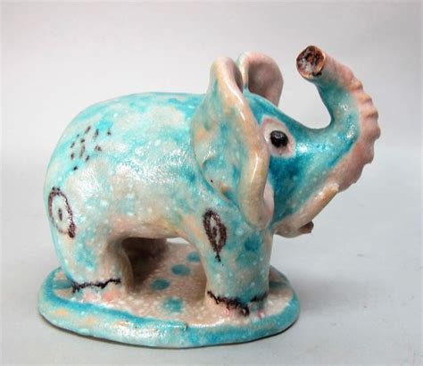 Fine Signed ITALIAN GAMBONE Mid-Century Art Pottery Elephant c. 1960s ...