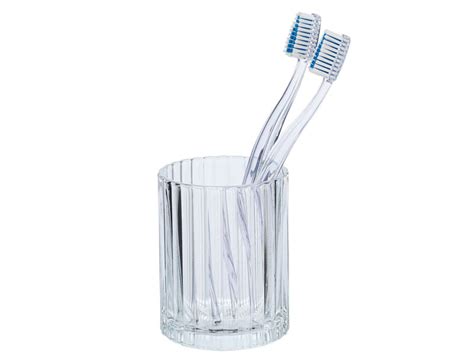 My Home Wenko Toothbrush Tumbler Vetro Range Glass Transparent