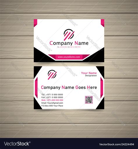 New Model Business Card Royalty Free Vector Image