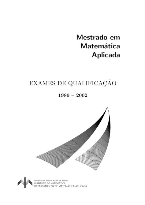 Pdf Mestrado Em Matematica Aplicadamestrado Em Matematica Aplicada