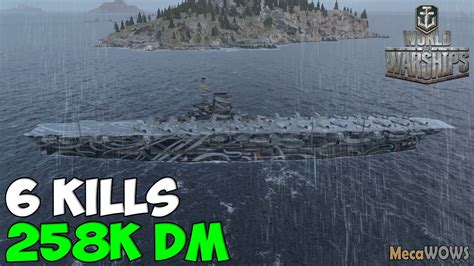 World Of Warships Ark Royal Kills K Damage Replay Gameplay