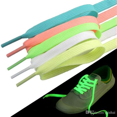 2020 Luminous Shoelace Flat Shoe Laces Glow In The Dark Night Colorful