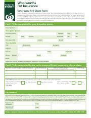 Woolworths Pet Insurance Claim Form Pdf Woolworths Pet Insurance