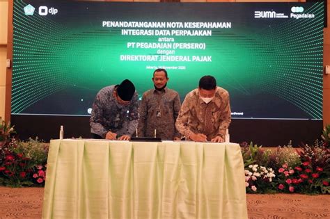 Pegadaian Dan DJP Lanjutkan Kerja Sama Integrasi Data Perpajakan