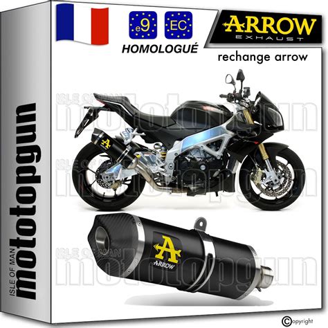 ARROW POT ECHAPPEMENT APPROUVE RACE TECH NOIR C APRILIA TUONO V4 R APRC