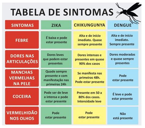 Entenda os sintomas da dengue chigungunya e vítrus zika