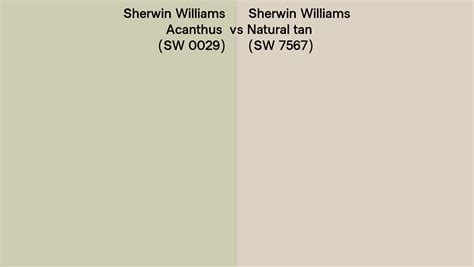 Sherwin Williams Acanthus Vs Natural Tan Side By Side Comparison