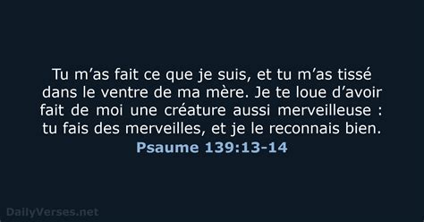 Psaume 139 13 14 Verset De La Bible BDS DailyVerses Net