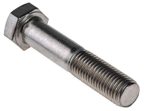 Plain Stainless Steel Hex Bolt M16 X 80mm RS Components Vietnam