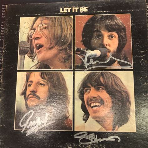 Signed Beatles Let It Be Album Cover