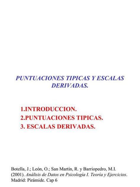 Puntuaciones T Picas Y Escalas Derivadas Lisset Dayanna Cabra Marcelo