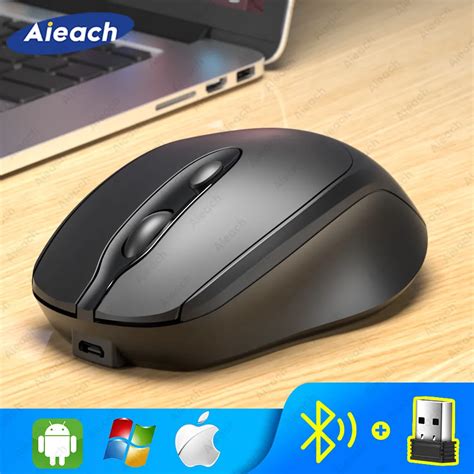 Aieach Souris Sans Fil Bluetooth Rechargeable Silencieuse Pour