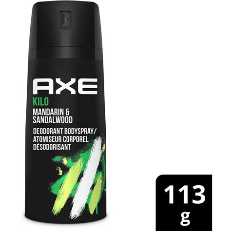 4 Bottles Axe Kilo Deodorant Body Spray 4oz Mandarin And Sandalwood