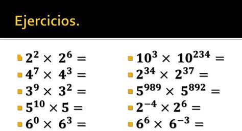 Ejercicios de potencias Guía Paso a Paso 2021