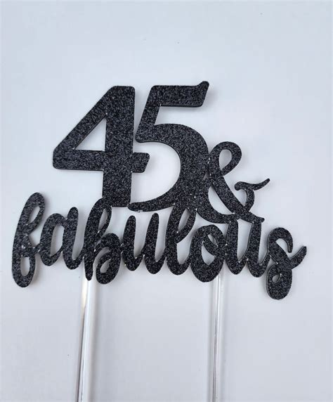 45th Birthday Cake Topper Seventy Cake Topper 45 Cake Topper 45 And