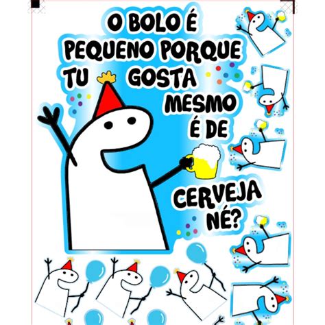 Topo De Bolo Flork Meme Bento Pronta Entrega Deixe A Sua Festa Com