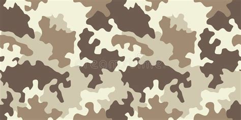 Brown Camouflage Seamless Pattern Modern Military Camo Texture Desert