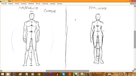 Tutorial De Desenho 2 Proporções Do Corpo De Frente Youtube