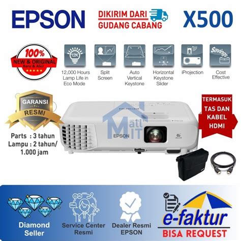 Jual Proyektor Epson Eb X500 Ebx500 Eb X500 Pengganti Eb X400 Xga