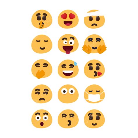 Design De Emoji Distinto Vetor Png Pacote De Emoticons Emoji Do The