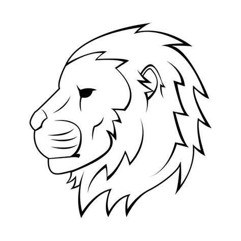 Lion Head Illustration On White Background 19797216 Vector Art At Vecteezy