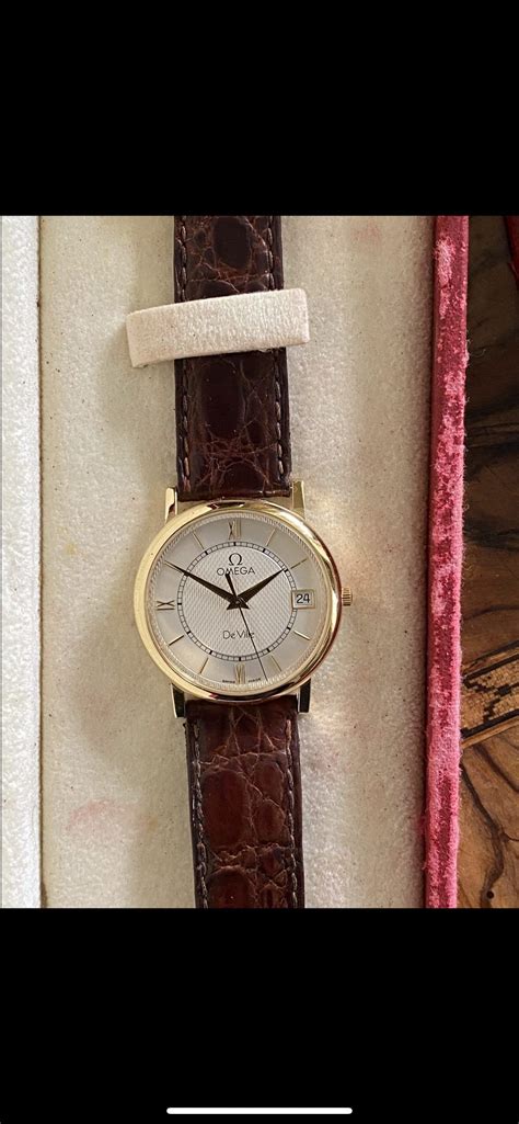 Solid K Gold Omega De Ville Prestige With Original Box And