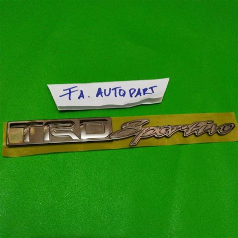 Jual Emblem Tulisan TRD Sportivo Chrome Hitam Original Shopee Indonesia