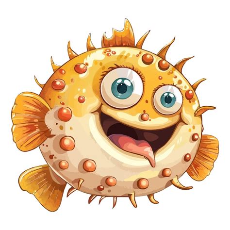 A Fish With A Big Mouth And A Big Smile On The Face Premium AI